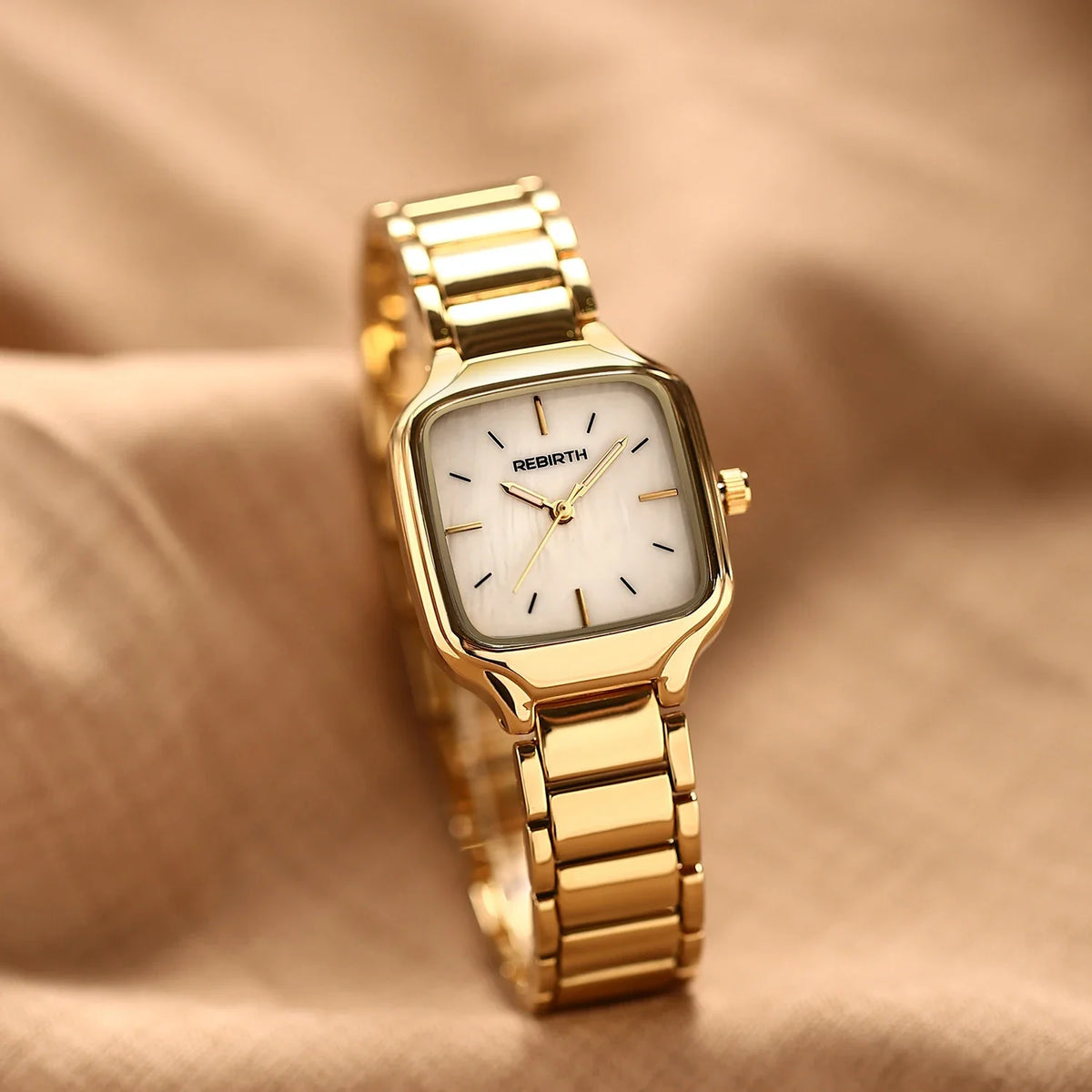 REBIRTH Square Quartz Watch | Stainless Steel, Minimalist
