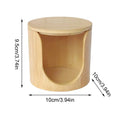 Wood Cotton Pad Holder & Makeup Organizer Box | Bamboo Style