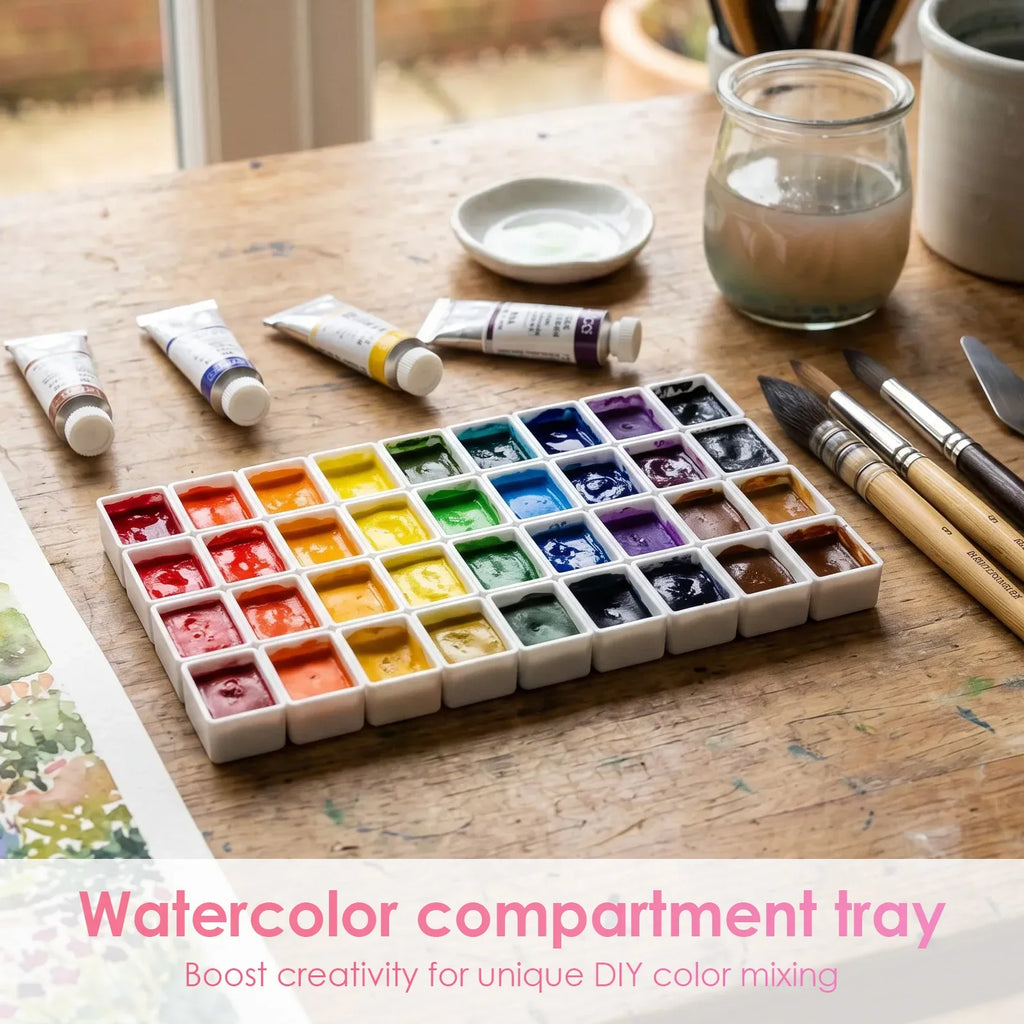 150 Empty Watercolor Half Pans with Magnetic Strips | DIY Palette