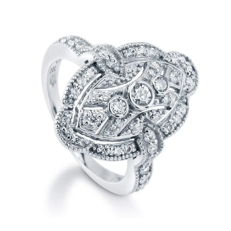 Women's Crystal Necklace Earrings Ring Set – Bridal Jewelry Gift