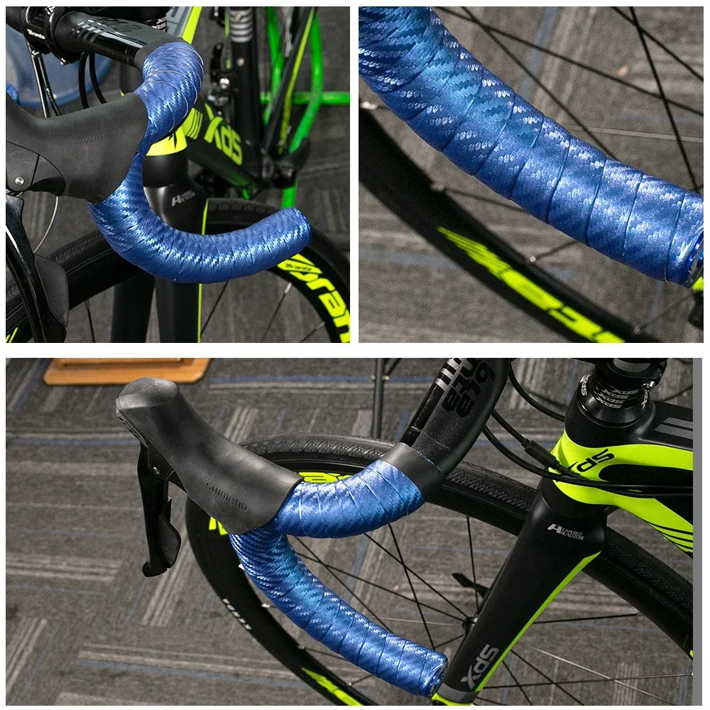 Carbon Fiber PU Road Bike Handlebar Tape – Anti-Slip Bar Wrap