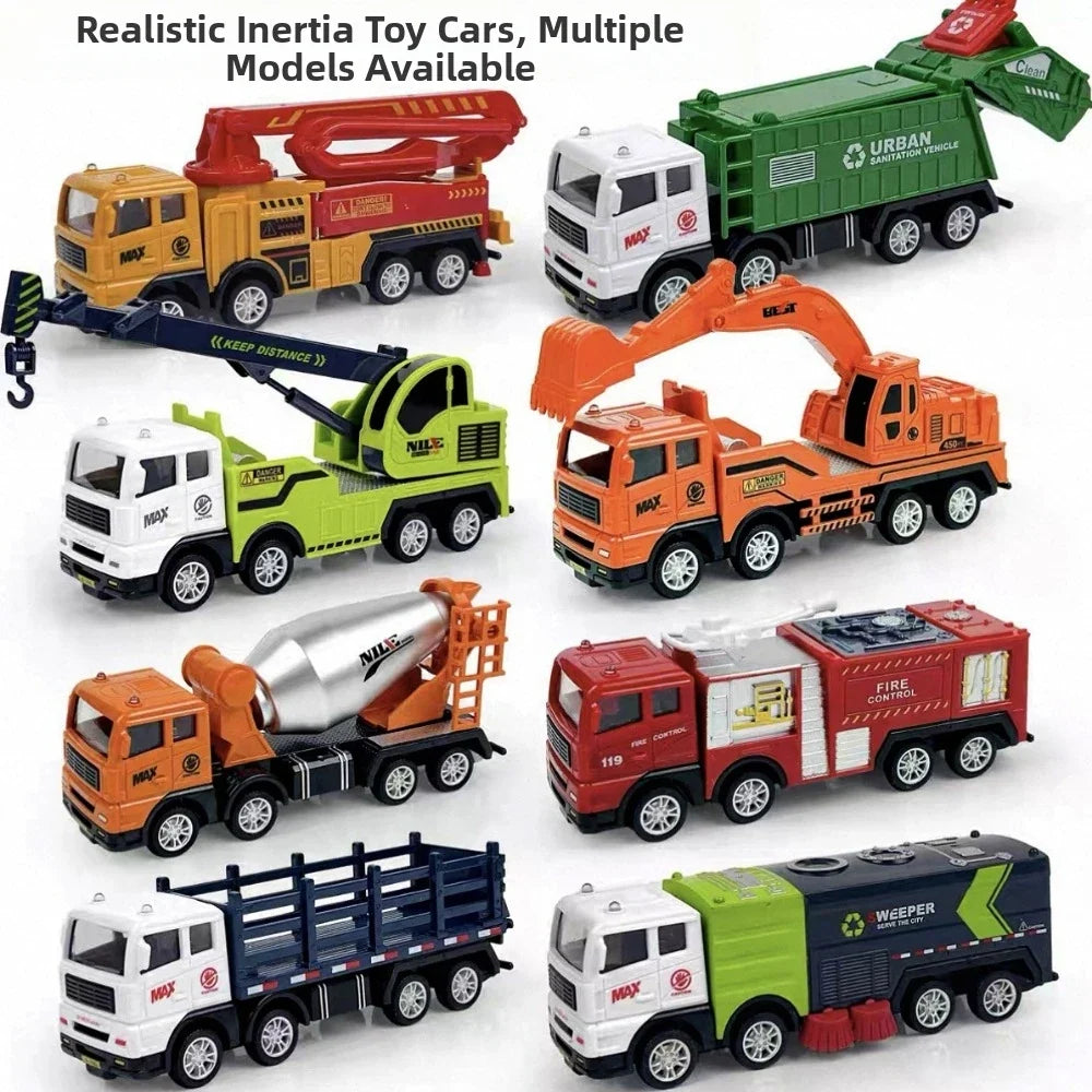 Kids Engineering Vehicle Toy Set – Excavator, Crane & Truck