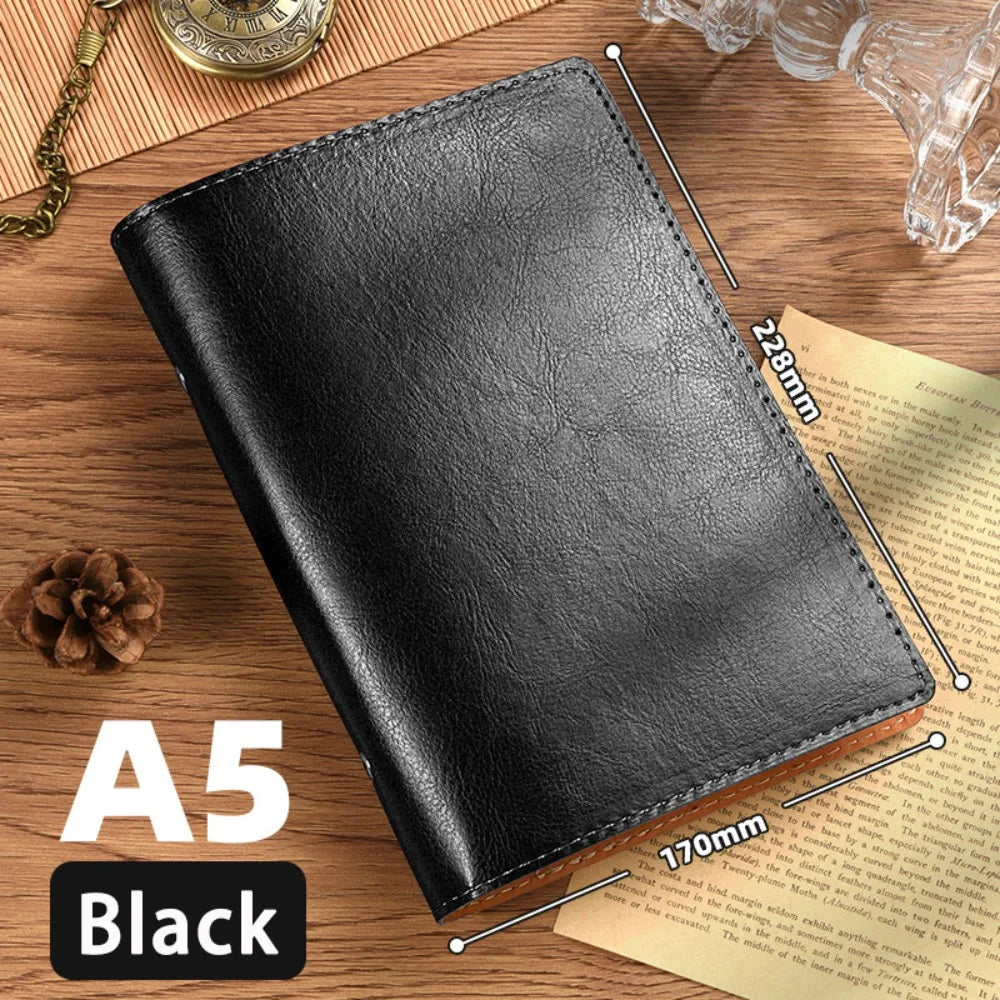 Vintage A5/A6 PU Leather Loose-Leaf Notebook Travel Journal
