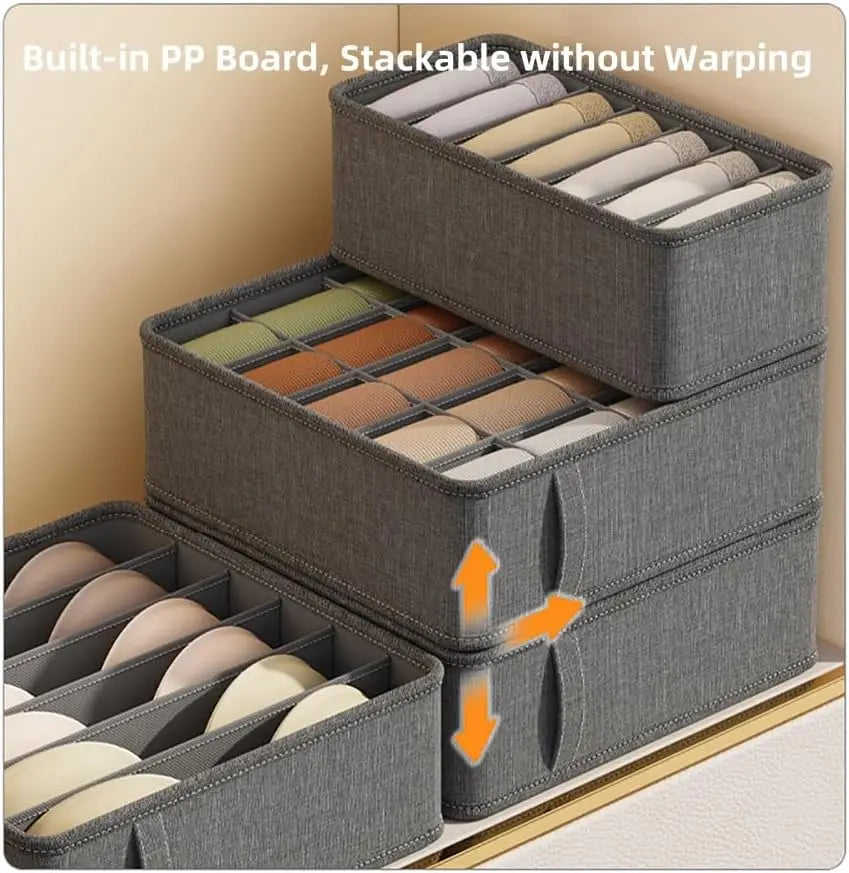 Foldable Fabric Drawer Organizer for Underwear, Socks & Belts
