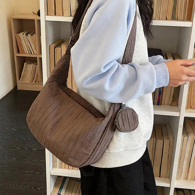 Women's Lightweight Nylon Crossbody Bag – Large Capacity Hobo