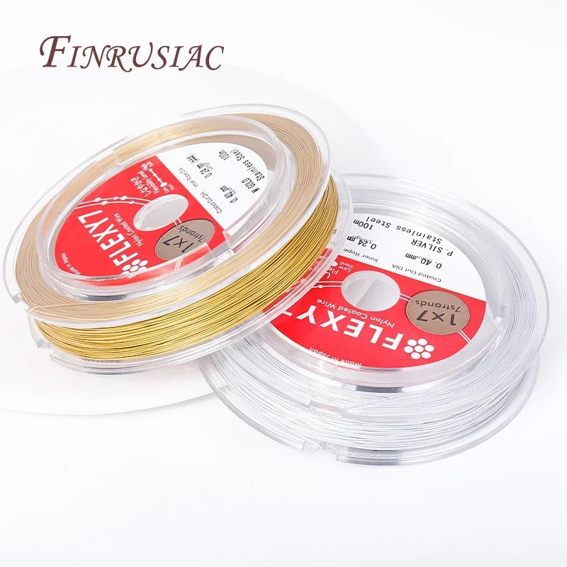 Gold Plated Stainless Steel Beading Wire 0.3–0.6mm | DIY Jewelry