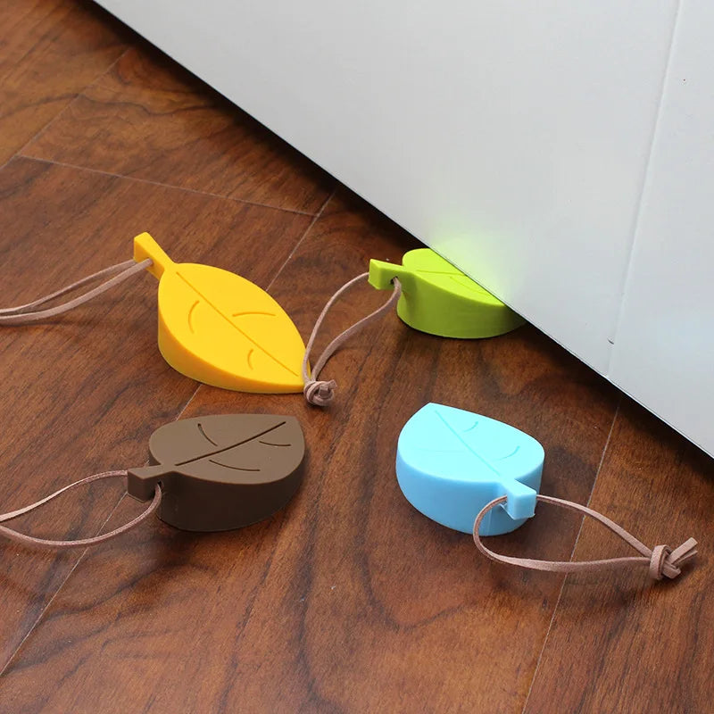 Silicone Leaf Door Stopper – Baby-Safe Anti-Pinch Wedge