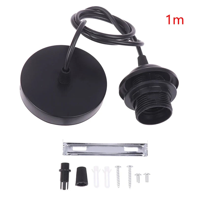 Retro E27 Pendant Lamp Holder Socket with Hanging Wire 1m/1.5m