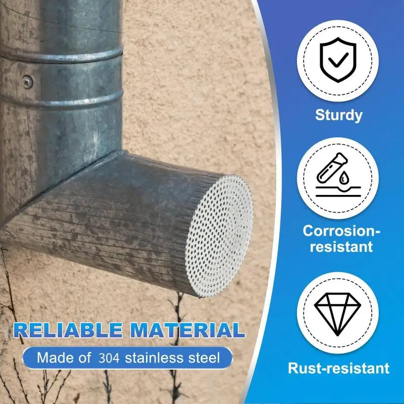 50mm Stainless Steel Drain Cover Insert Filter & PVC Pipe Cap