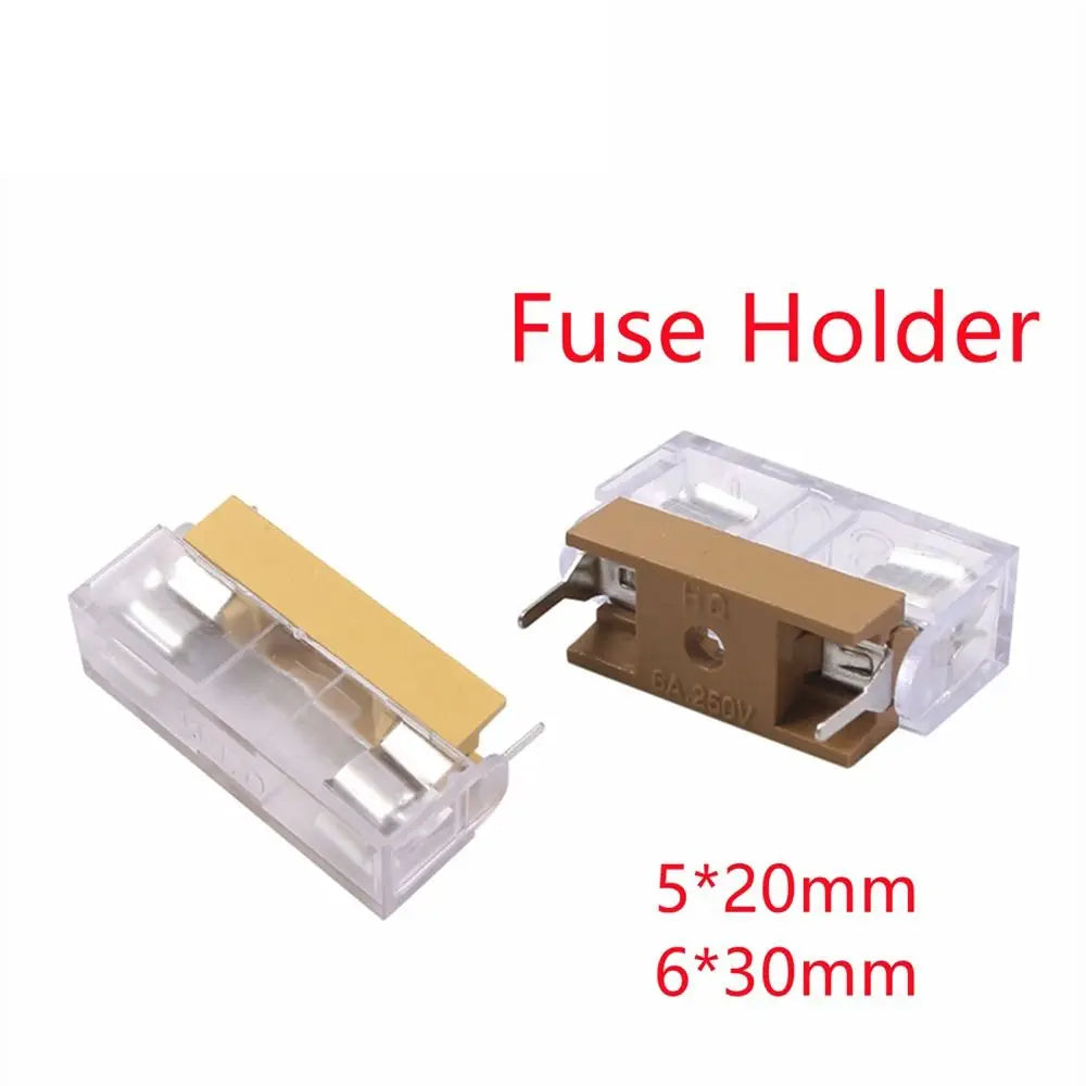 10Pcs Glass Tube Fuse Holder 5x20mm 6x30mm AC250V Panel Mount