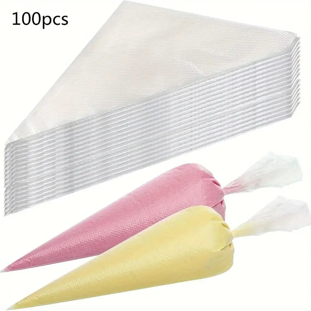 100Pcs Disposable Piping Bags – Leak-Proof, Anti-Burst Pastry Bags