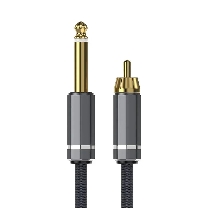 6.35mm to RCA Audio Cable – Dual-Core Mixer Connector
