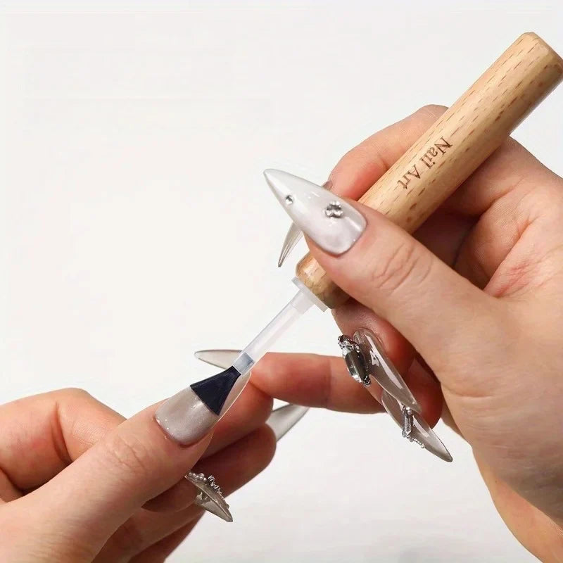 51pc Dual-Ended Nail Art Brush Set – Detachable Wood Handle