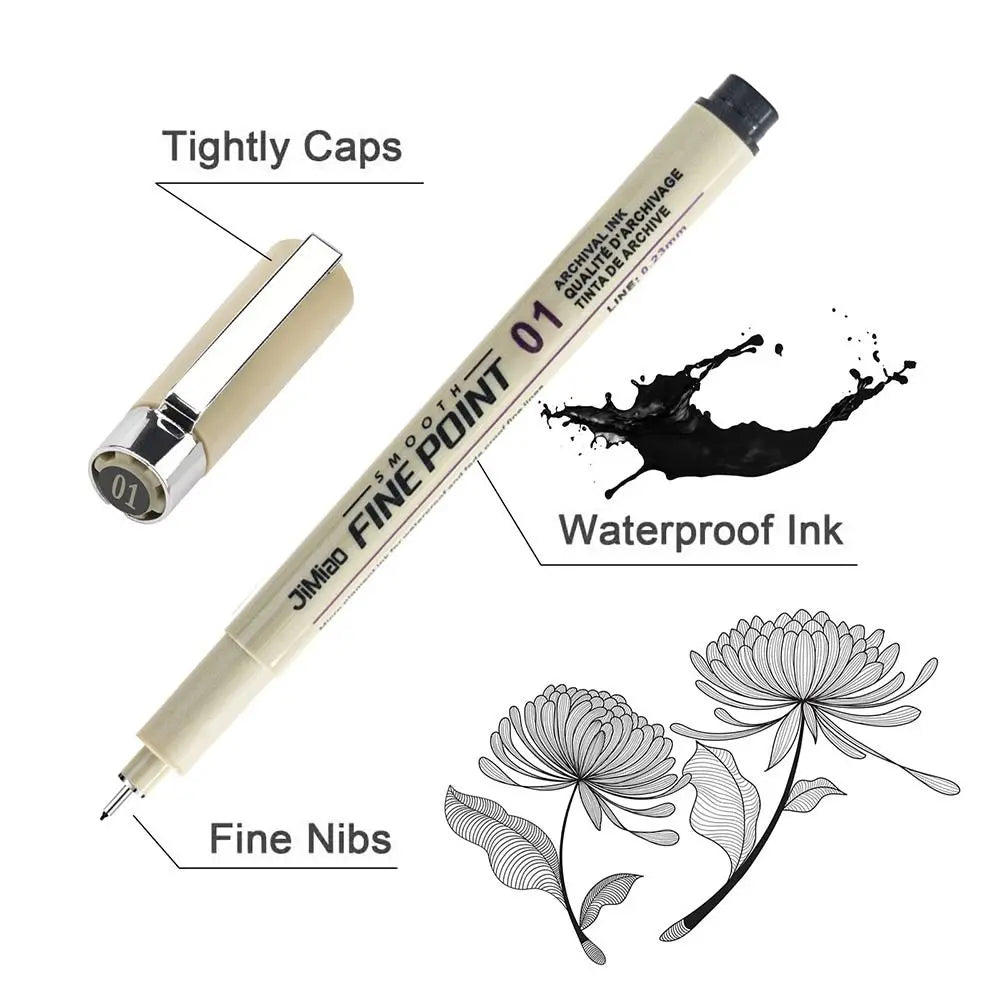 Micron Pigment Liner Pen – Fine Line Hook Art Drawing Pen