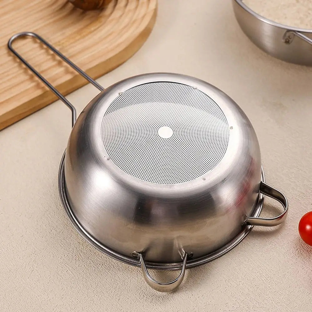 Stainless Steel Ultra-Fine Mesh Strainer with Long Handle & Hook