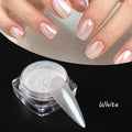 Aurora Chrome Nail Powder – Pearl White Mirror Pigment | Full Beauty