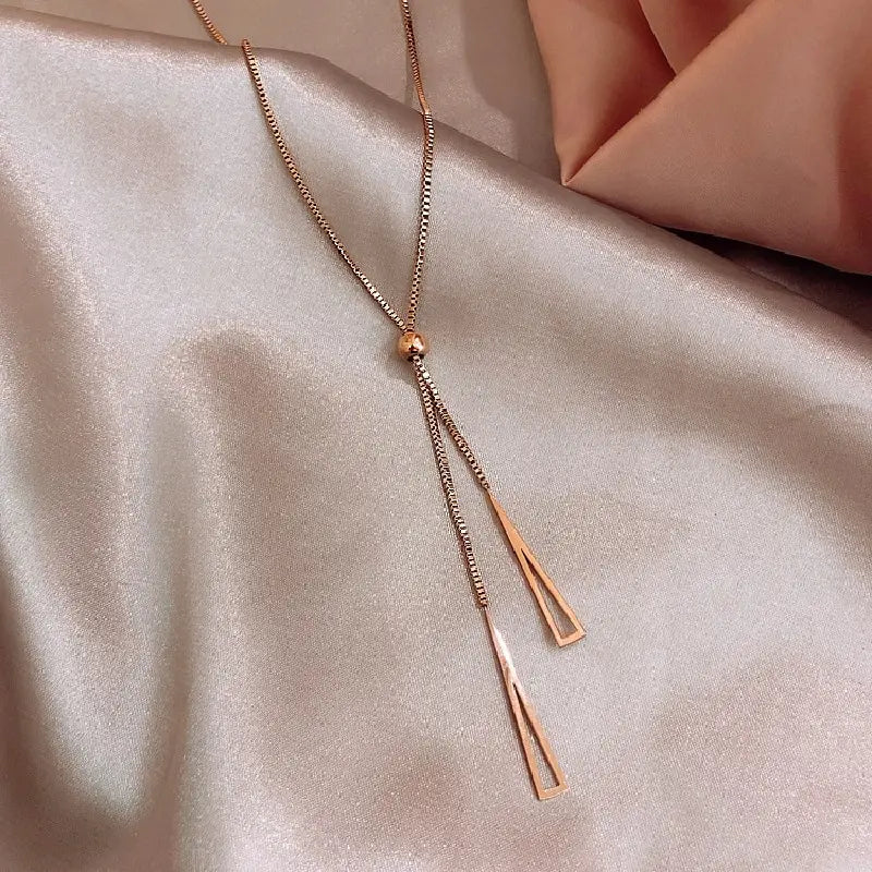 Women's Hip Hop Tassel Necklace – Adjustable Zinc Alloy
