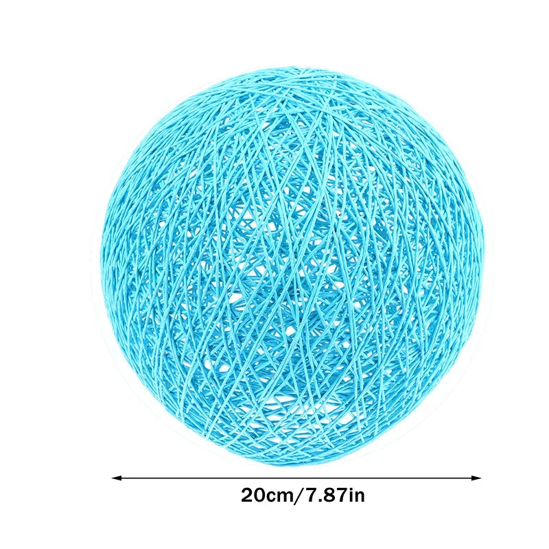 Round Hand-Woven Rattan Pendant Lampshade 20cm | Boho Décor