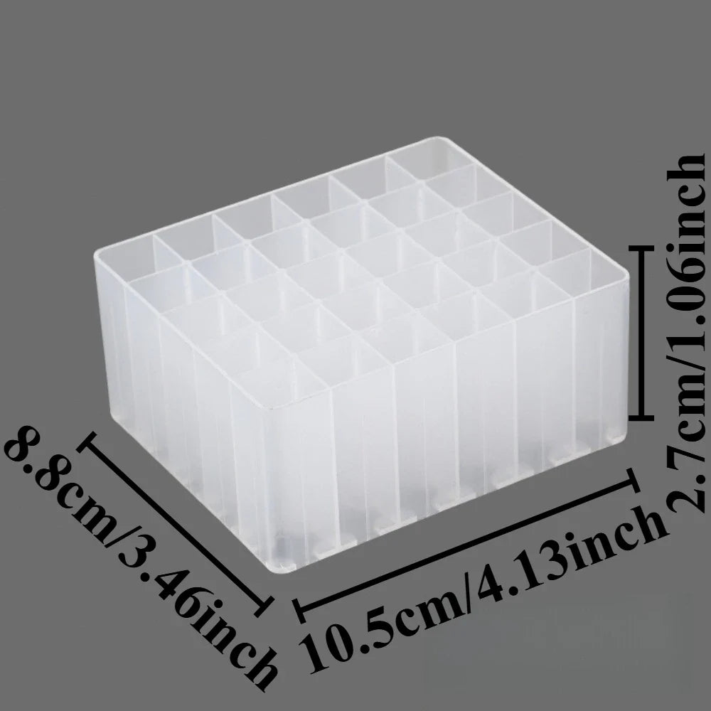 30-Slot Pen & Marker Holder Desk Organizer Stand – White