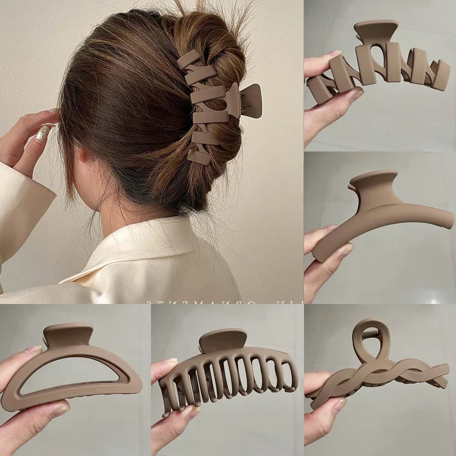 Large Acrylic Hair Claw Clip – Korean Geometric Barrette