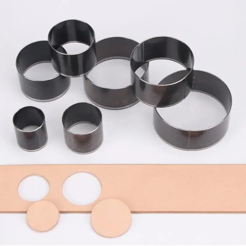 7-Piece Round Leather Punch Die Set – Carbon Steel Cutter 20–50mm