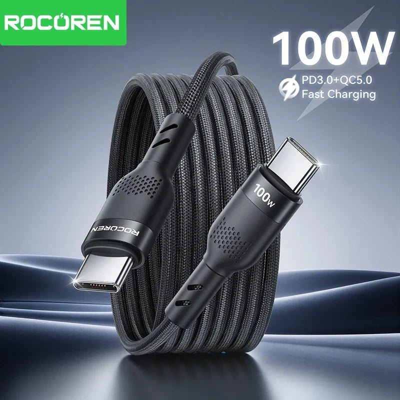 Rocoren 100W USB-C to USB-C Fast Charging Cable 1m/2m