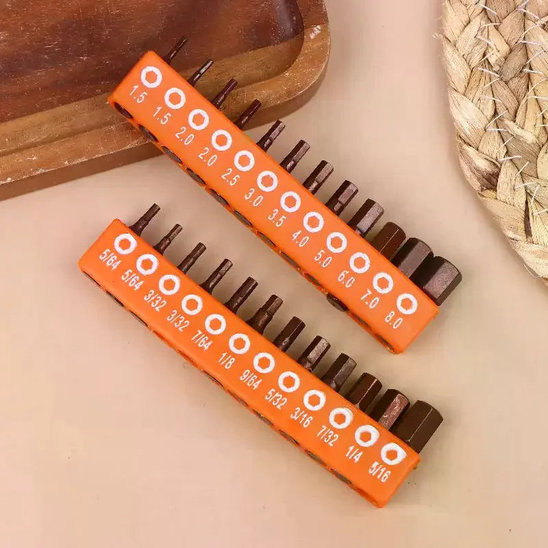 Magnetic Screwdriver Bit Set 12/24 Pc – 25mm Hex Shank S2 Steel