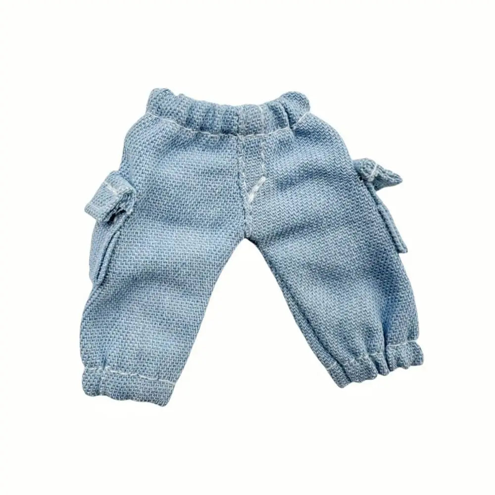 Wide-Leg Denim Jeans for OB11 & 1/12 BJD Dolls | 5 Colors