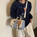 Nixie Color-Block Canvas Boston Pillow Shoulder Bag | Unisex