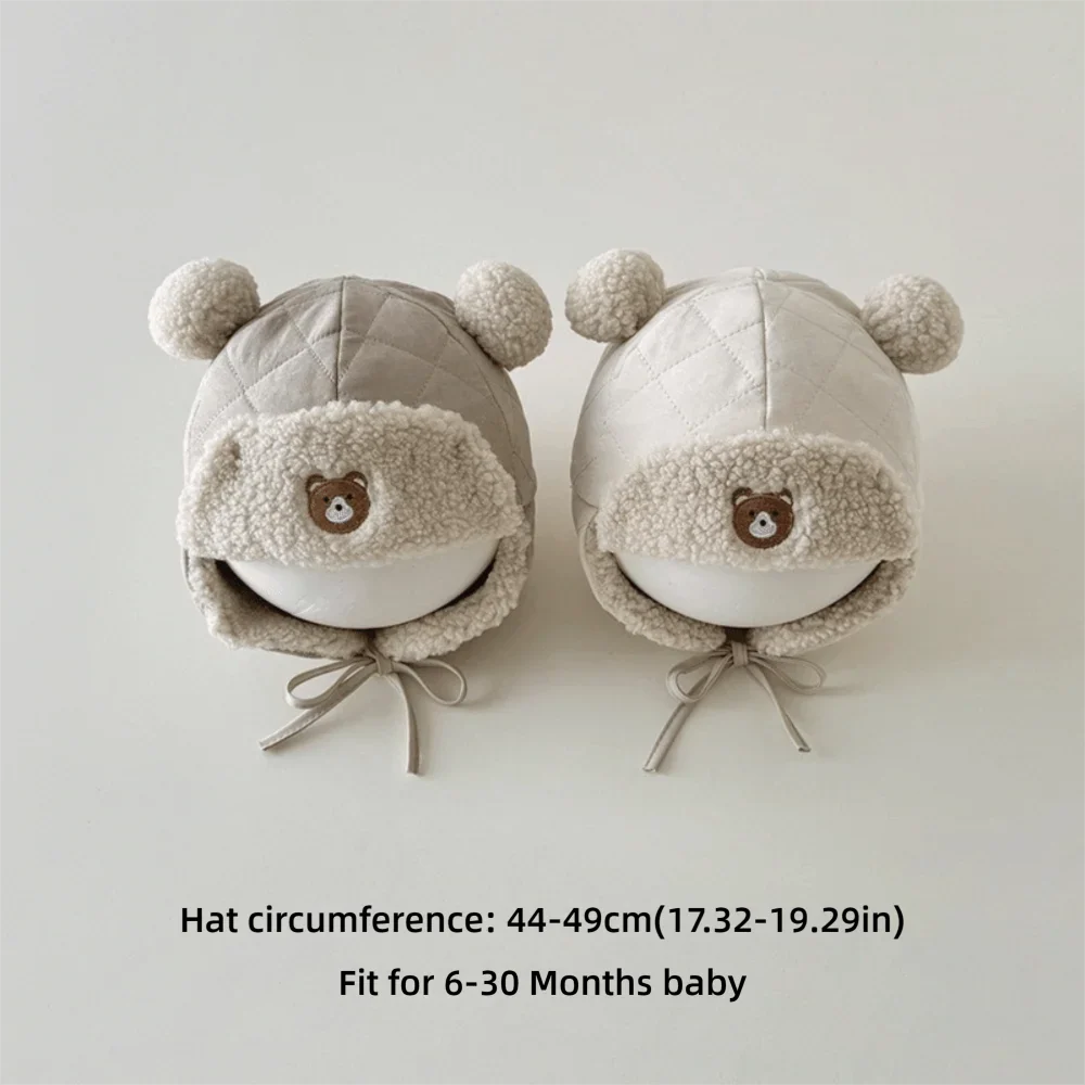 Toddler Lamb Fleece Ear Flap Beanie – Windproof Winter Hat