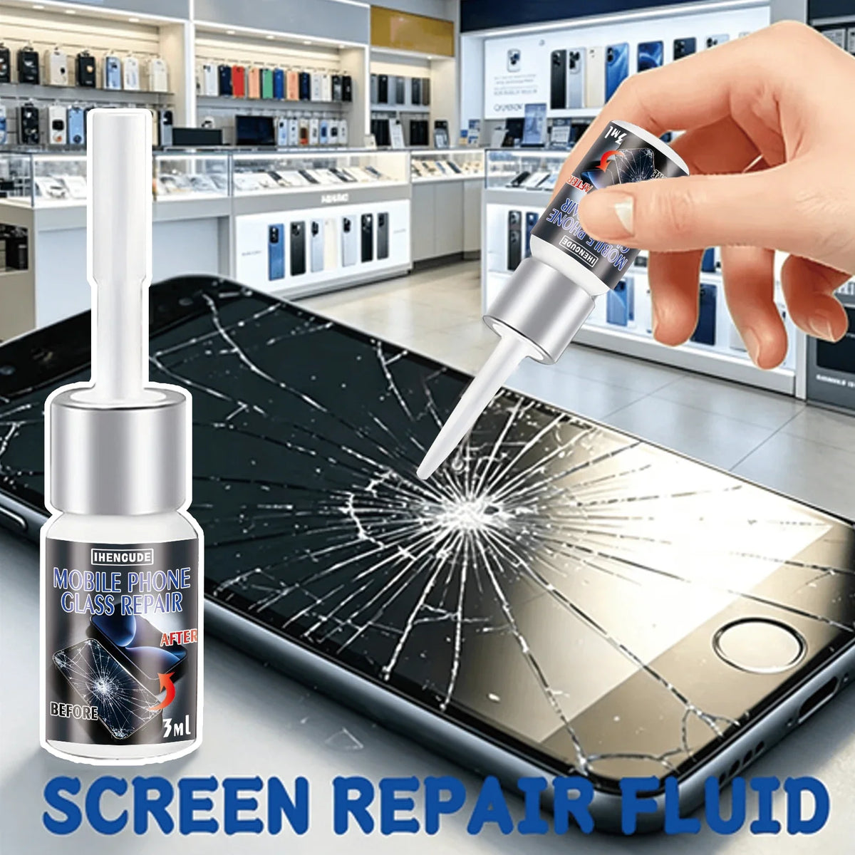 Car Windshield Crack Repair Kit – DIY Auto Glass Restore Tool