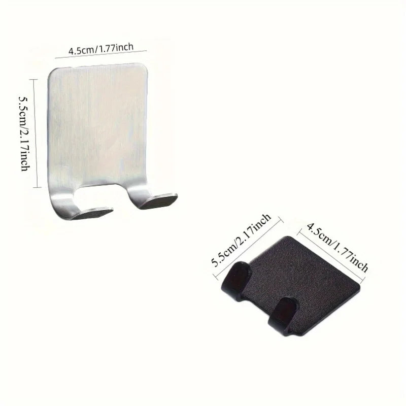 Wall-Mount Punch-Free Razor Holder – Stainless Steel Look