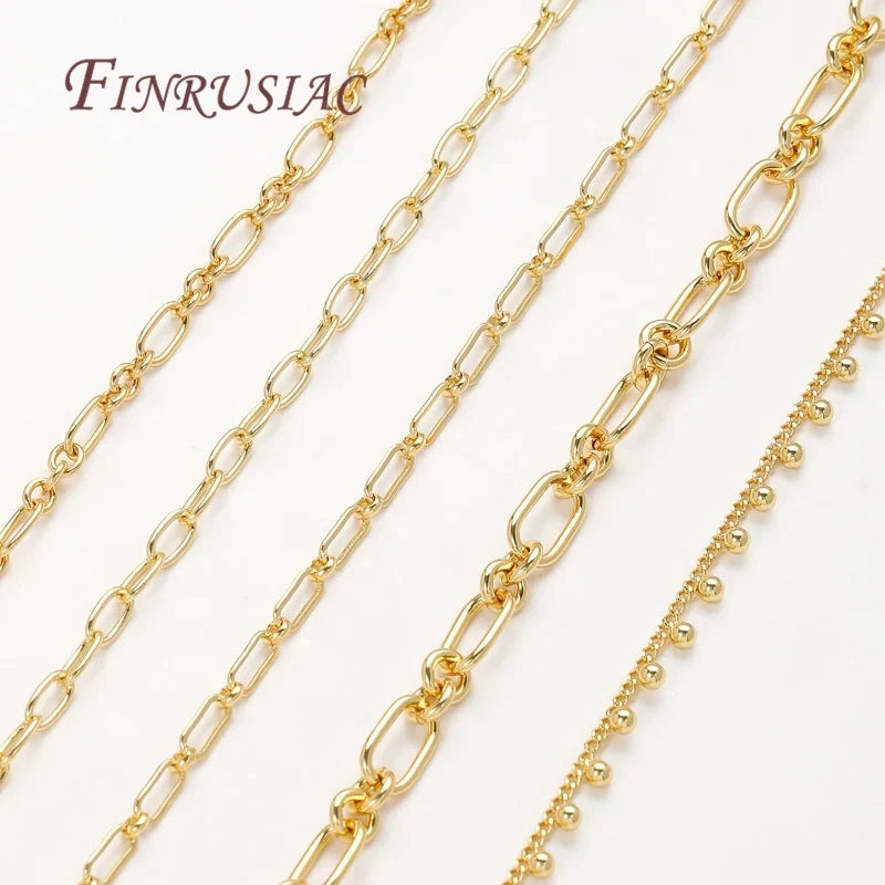 18K Gold Plated Brass Chain – DIY Necklace Jewelry Making