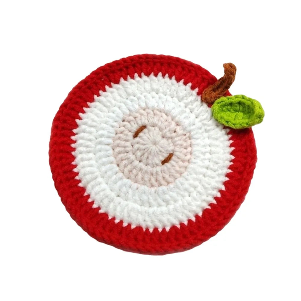 Hand-Knitted Christmas Crochet Coaster | Gingerbread Man Cup Mat
