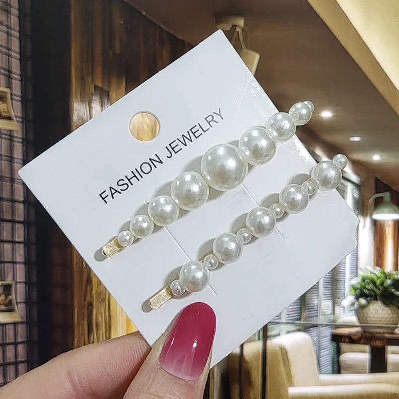 Pearl Rhinestone Hair Clip for Women – Flower Barrette