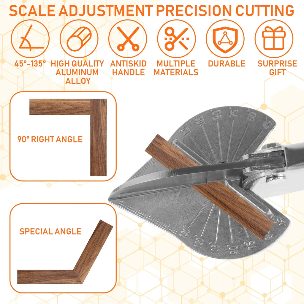 Miter Shears 45°–135° Multi-Angle Molding & Trim Cutter Tool