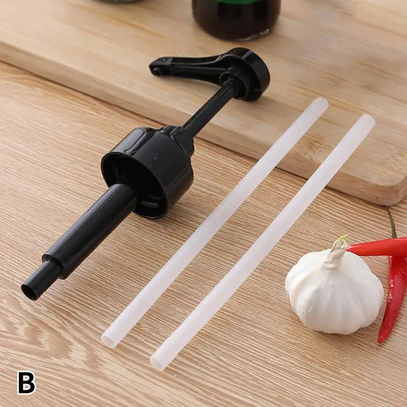Universal Sauce Dispenser Pump Head – Leak-Proof PP Bottle Pump