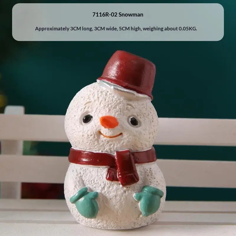 Mini Resin Christmas Animal Ornament | Cute Xmas Tree Pendant