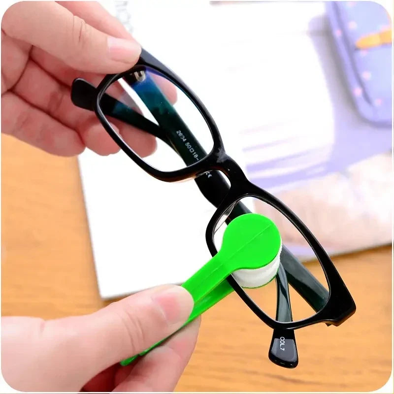 Microfiber Glasses Cleaning Brush & Wipe Tool – 1 or 3 Pack