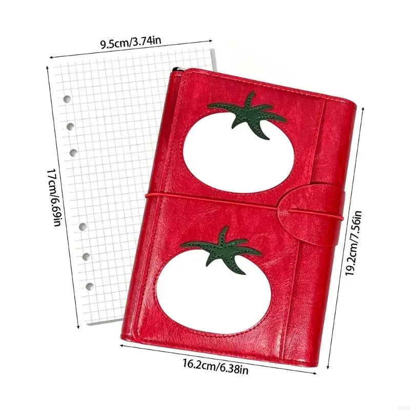Red PU Leather Refillable Notebook Journal – Daily Planner
