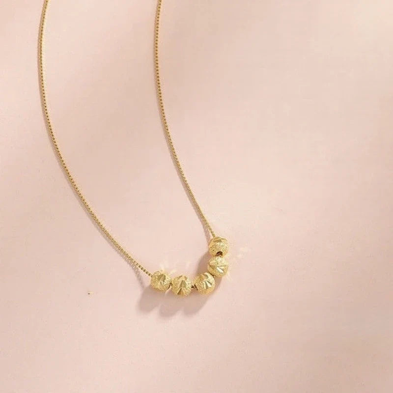 Five Fortunes Lucky Bead Clavicle Chain Necklace | Women