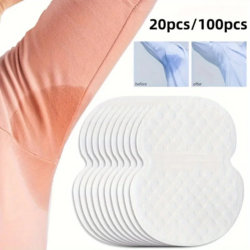 Disposable Underarm Sweat Pads – Bamboo Fiber, 10–100 Pcs