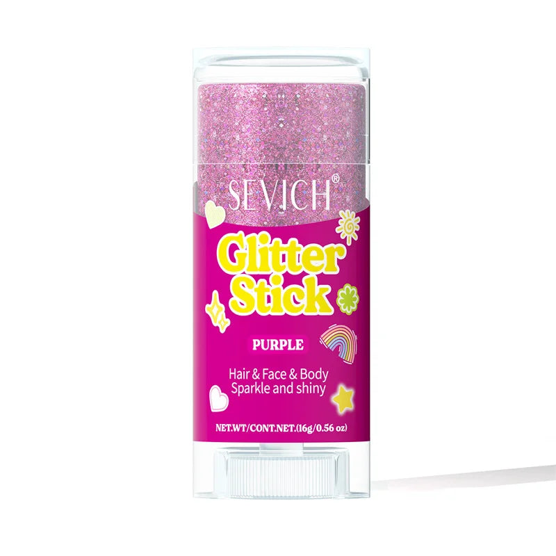 Sequin Body & Hair Glitter Gel Stick – 8 Colors Festival Makeup