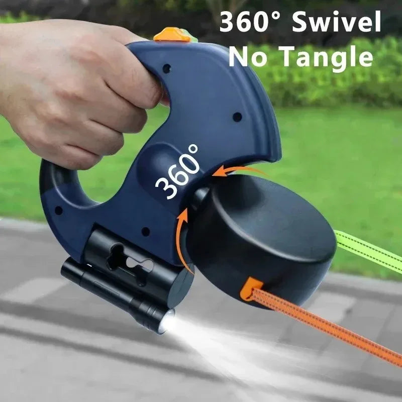 3M Retractable Double Dog Leash – LED, No Tangle, Reflective