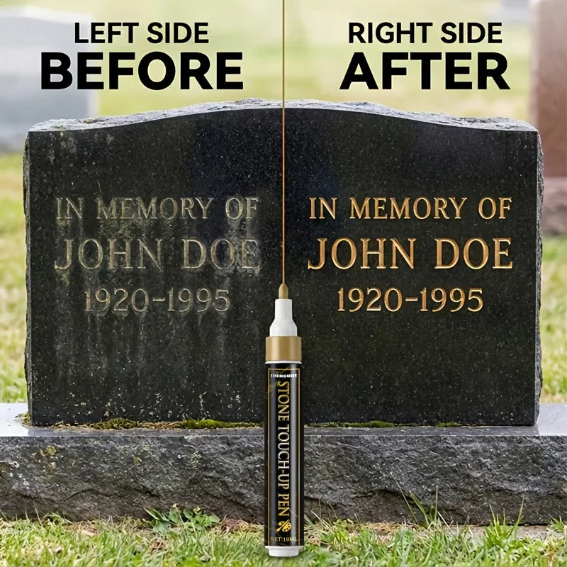 Golden Tombstone Marker Pen – Granite & Marble Restore
