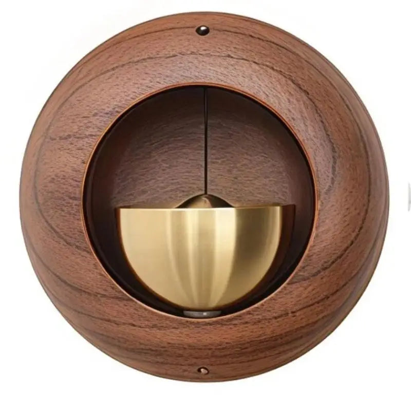 Black Walnut Wood Magnetic Entry Door Bell Hanging Chime