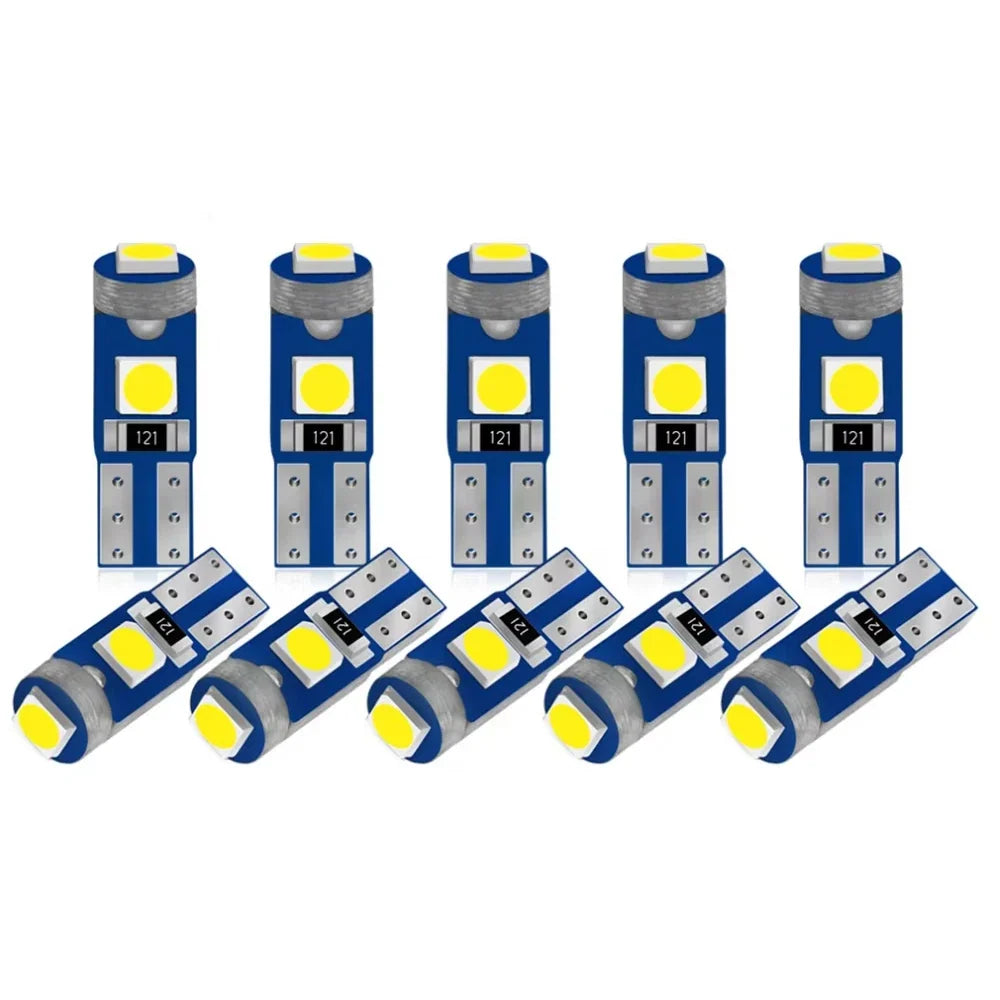 10-Pack 12V T5 LED Dashboard Instrument Cluster Bulbs