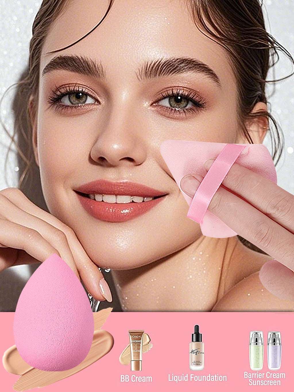 4-Piece Makeup Sponge Set – Foundation & Powder Puffs | Nixie