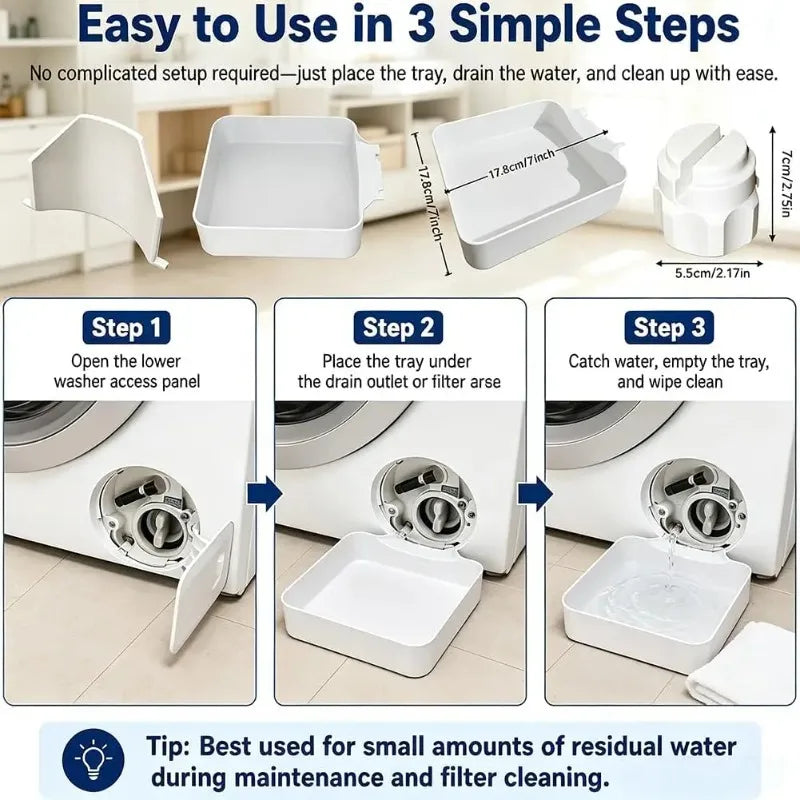Washing Machine Drainage Tray – Anti-Spill Water Catch Pan