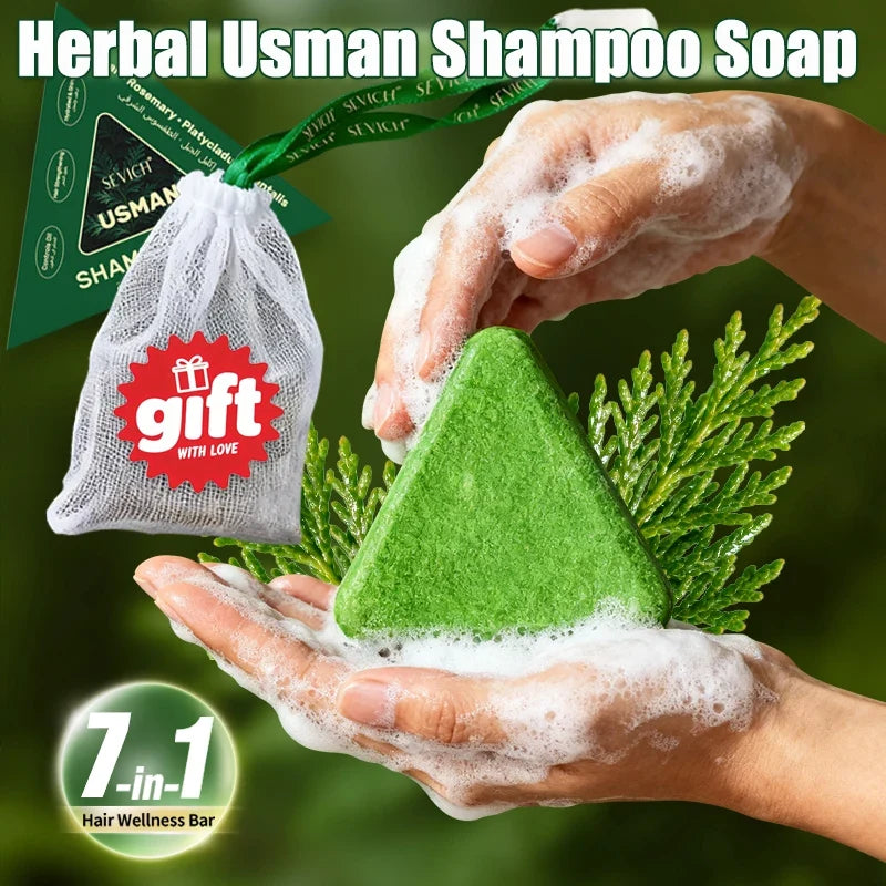 Sevich Usman Grass Herbal Solid Shampoo Bar 120g | Hair Care